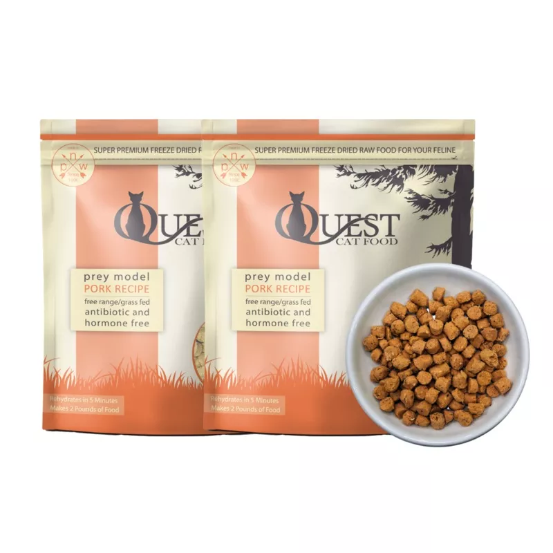 Pork Freeze-Dried Raw Cat Food (2 Pack) Bundle
