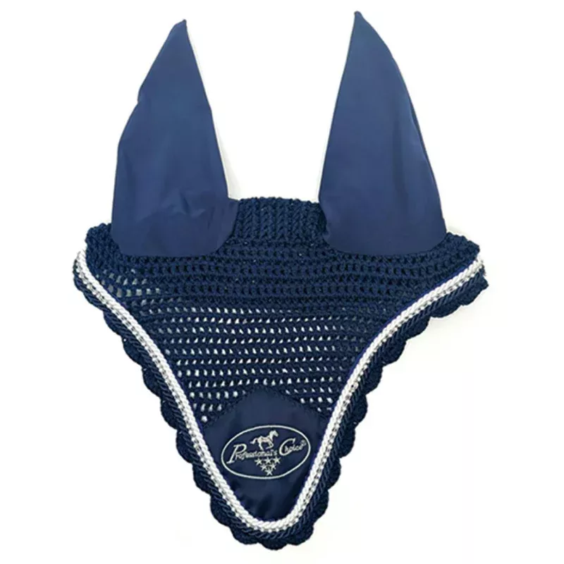 Professional's Choice Satin Ear Bonnets for Horses Navy
