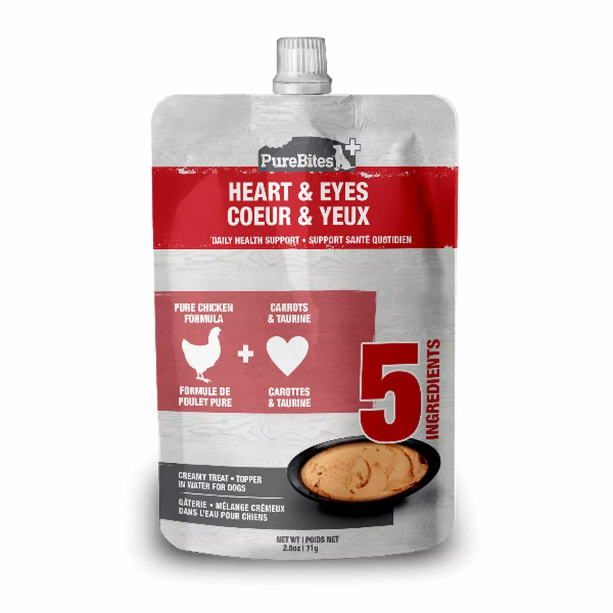 PureBites+ Squeezables For Dogs; Heart & Eyes