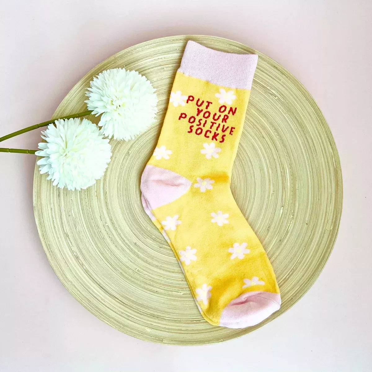 “Put on your Positive Socks” | Cute Socks Inspirational Gift