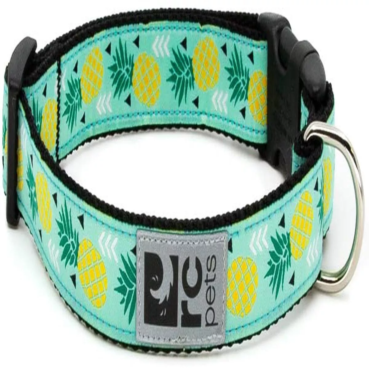RC Pets Clip Dog Collar, Pineapple Parade