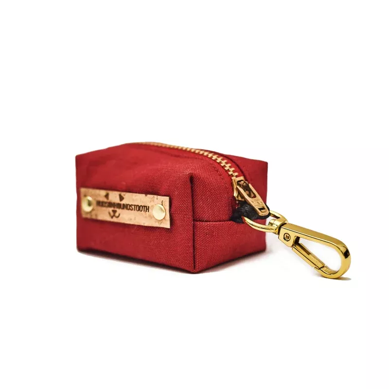 Red Canvas Waste Bag Dispenser Red