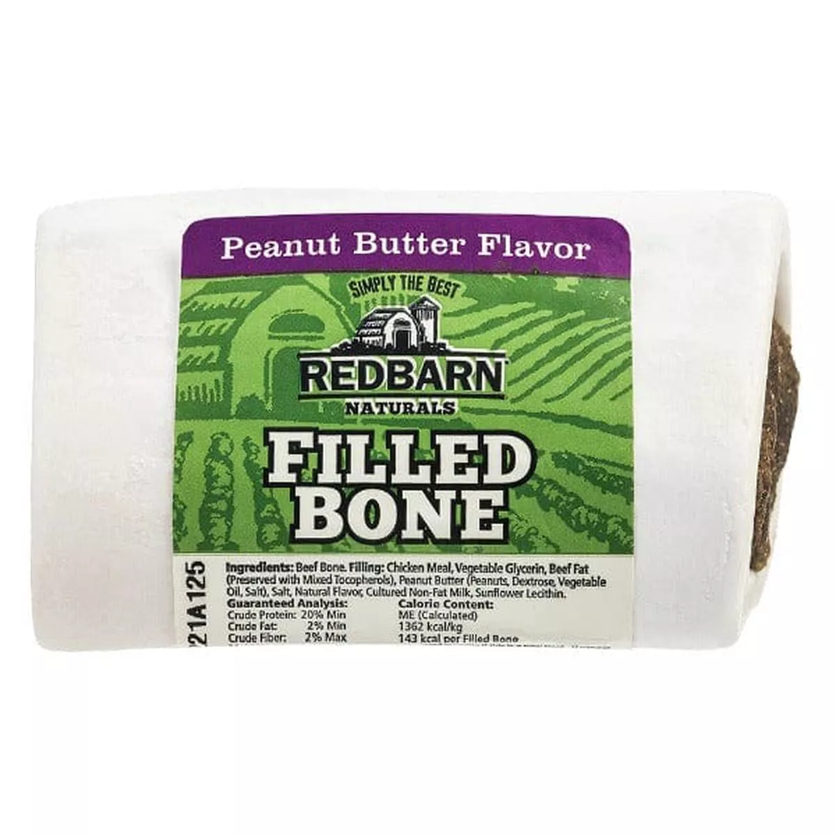 RedBarn Natural Filled Bone; Peanut Butter