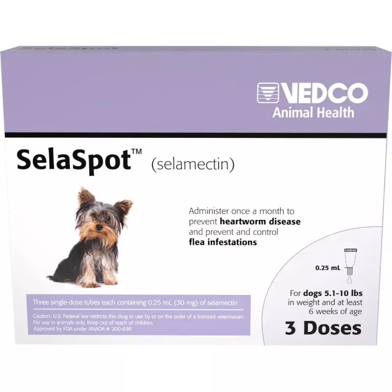 Rx SelaSpot (selamectin) Once-A-Month Flea & Heartworm Topical Solution for Dogs