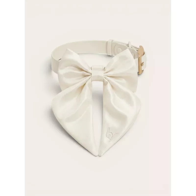 Satin Collar Bow 2.0 - Pearl Pearl