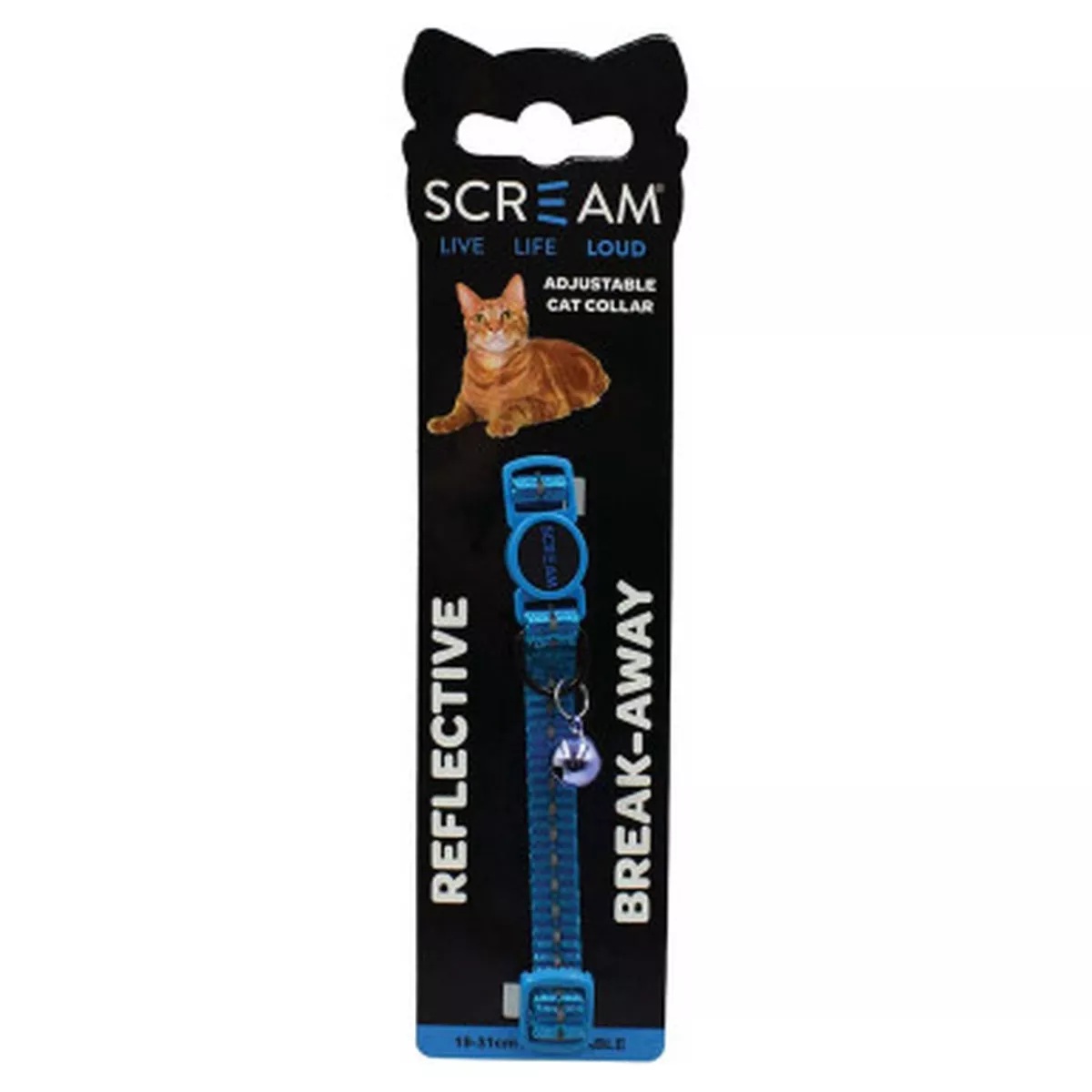 Scream Reflective Cat Collar Loud Blue
