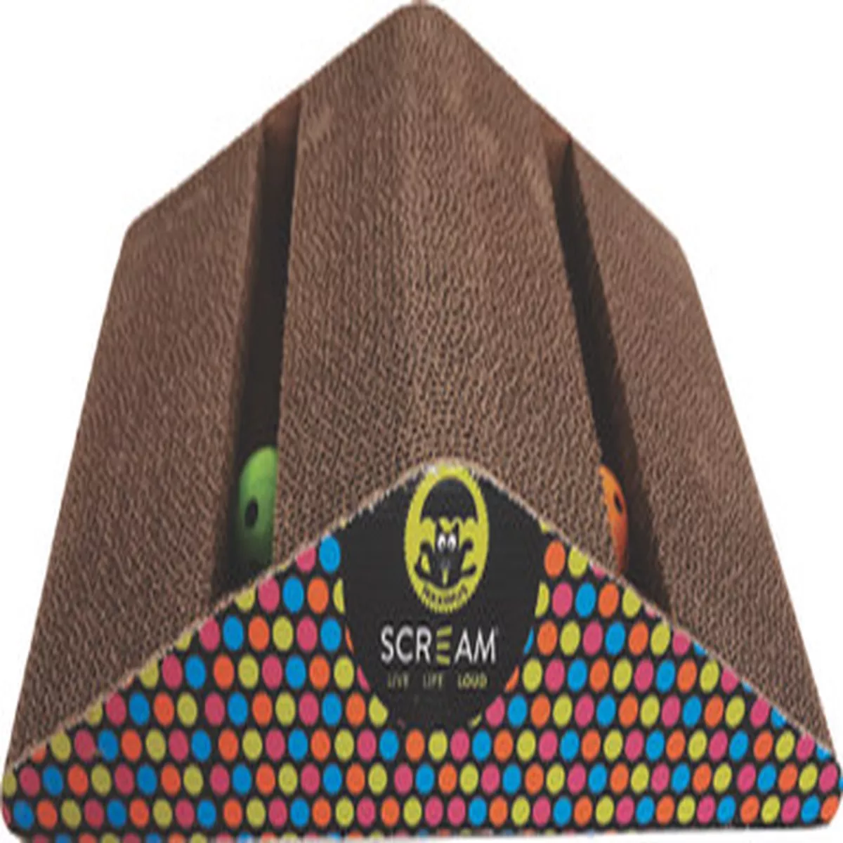 Scream Triangle Cat Scratcher Multicolour