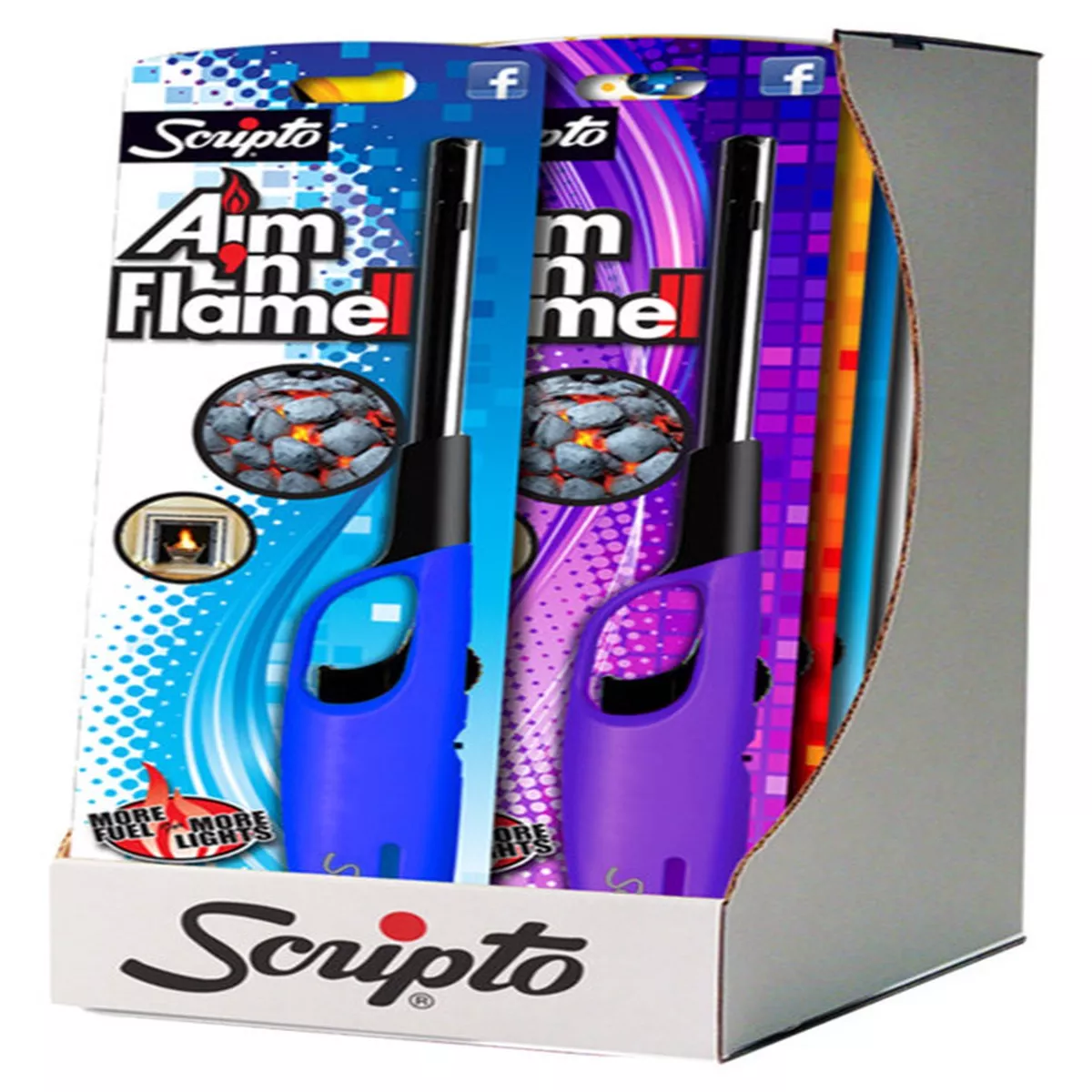 Scripto Aim 'n Flame II Utility Butane Lighter, Assorted