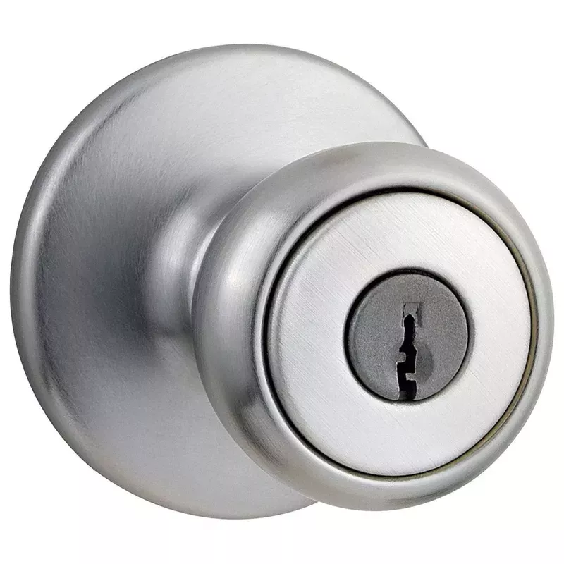 Security Tylo Entry Lockset, Satin Chrome