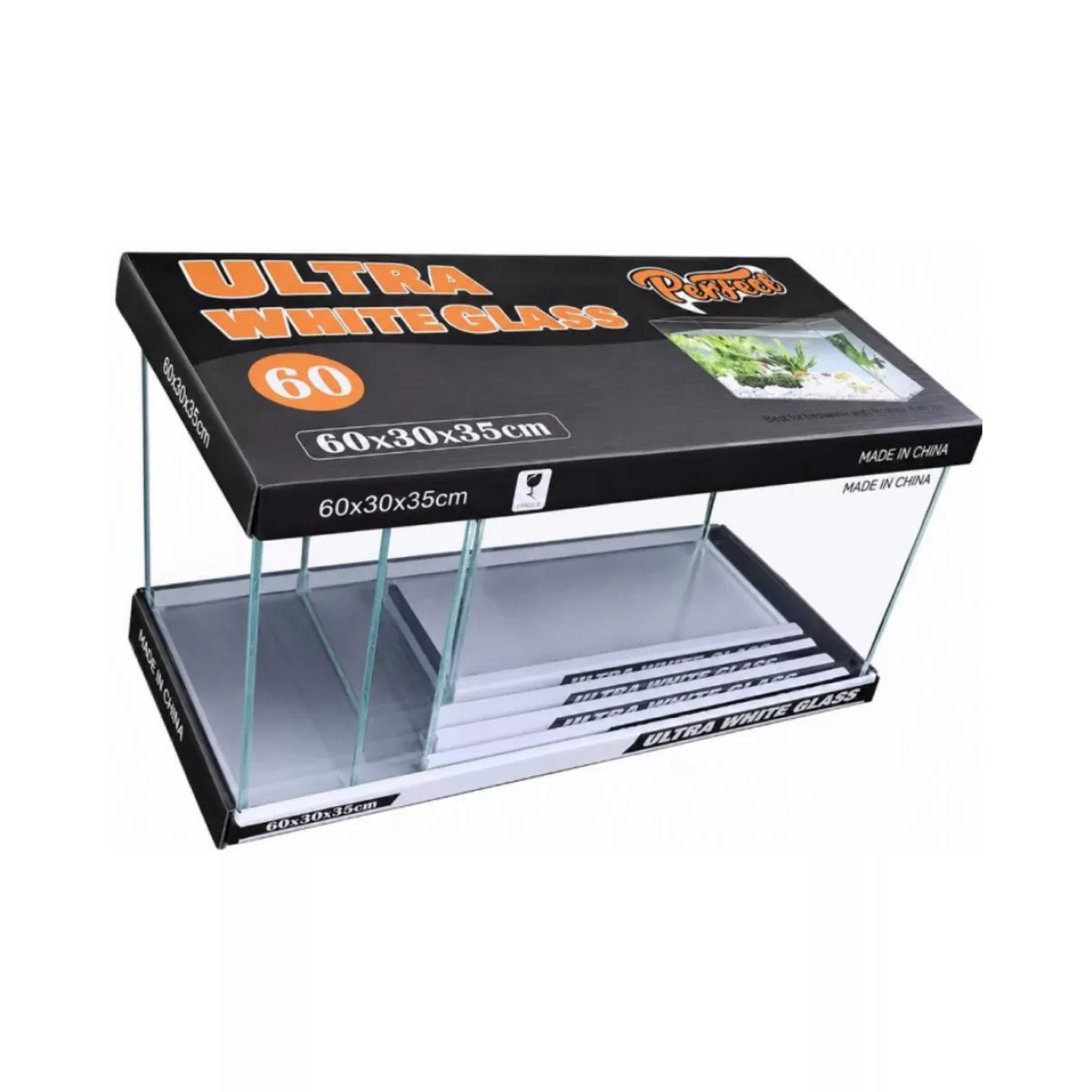 SET AQUARIUM 5 ULTRA WHITE GLASS