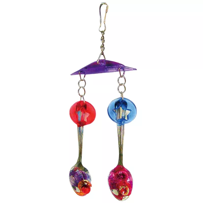 Shiny SpoonsEngaging and Reflective Toy for Medium-Sized Birds
