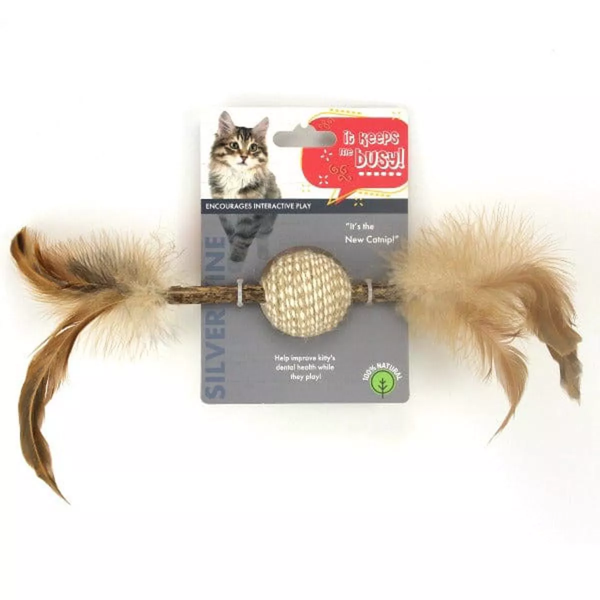 Silver Stick Ball Cat Toy