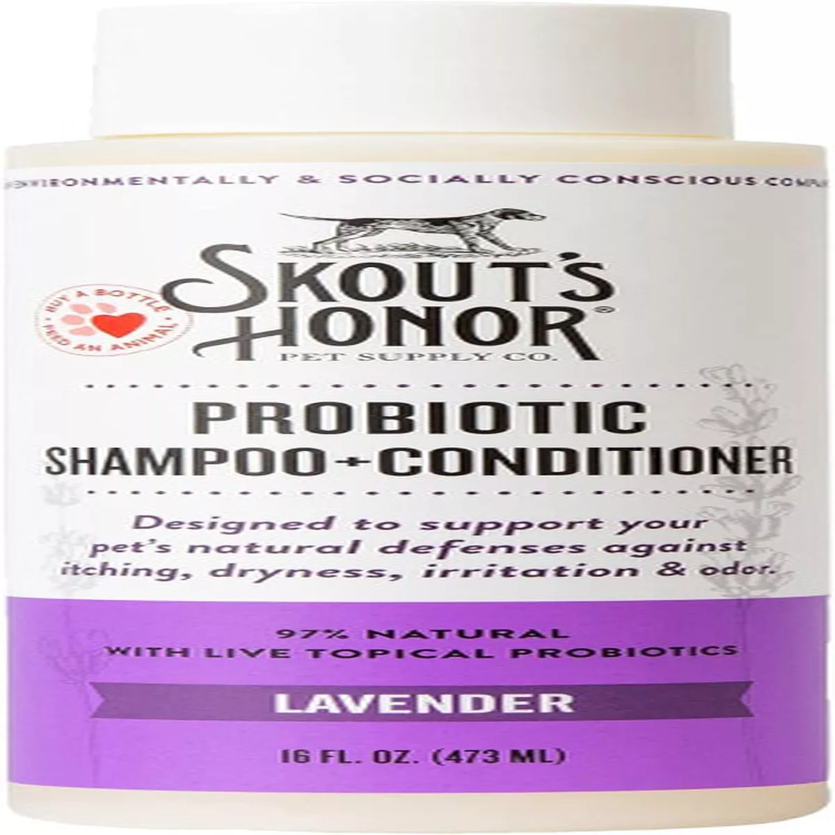 Skout's Honor Probiotic Dog Shampoo & Conditioner, 16oz.