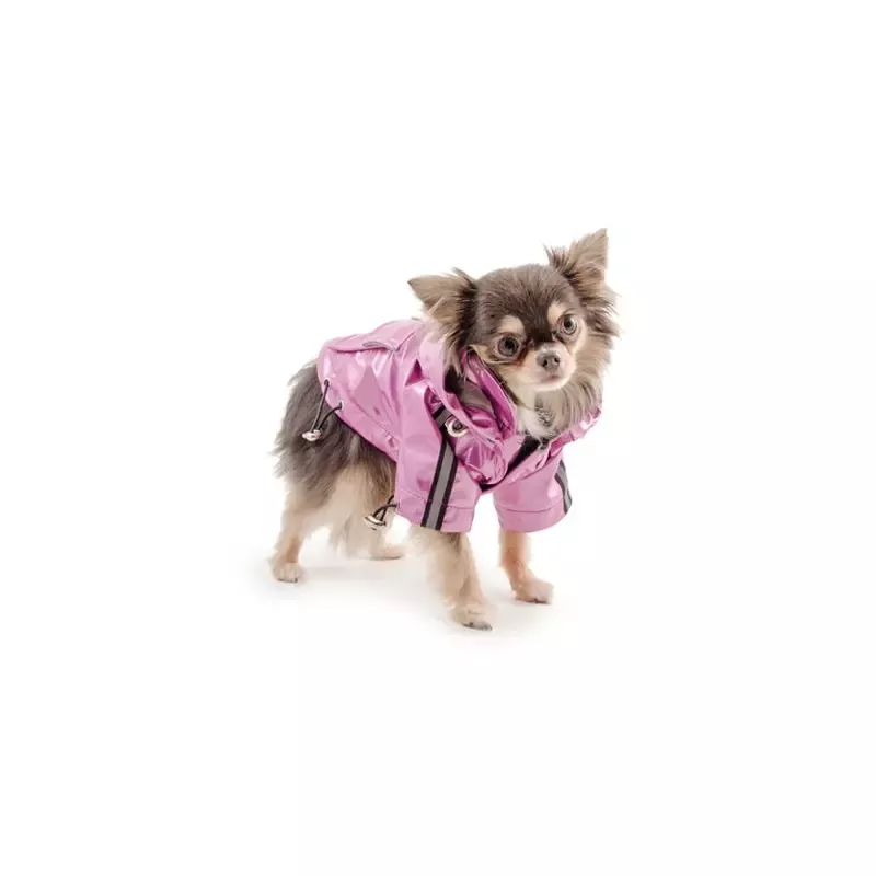 Sml Bite Waterproof Mac With Hood Pink Xtra Small