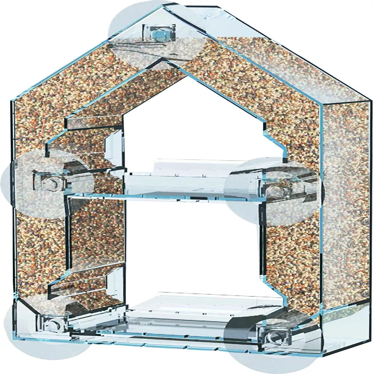 Sneak-A-Peak Window Seed Feeder – CLEAR | 1 LB CAP