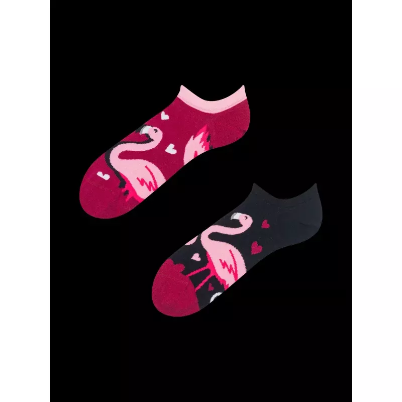 Sneaker Socks Flamingos & Hearts