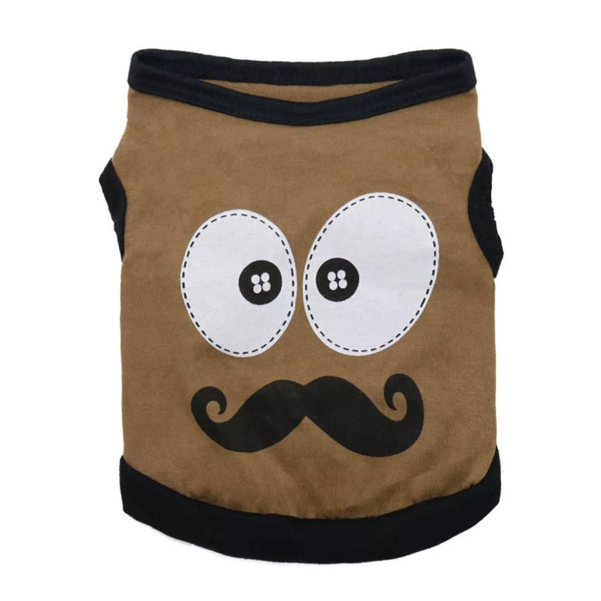 Solid Color Vest With Cute Mustache Print For Pets