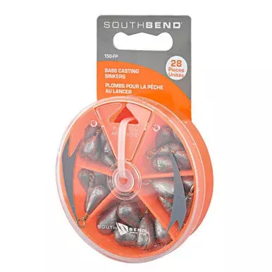 South Bend 28 Piece Bass Casting Sinker Assortment