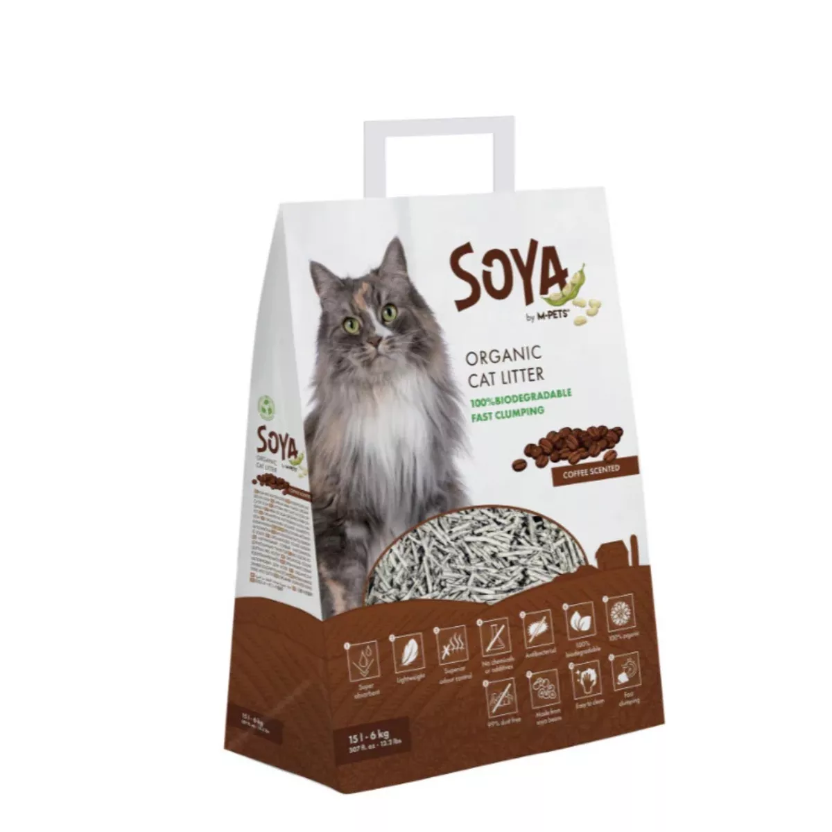SOYA Cat Litter COFFEE 6kg 15L