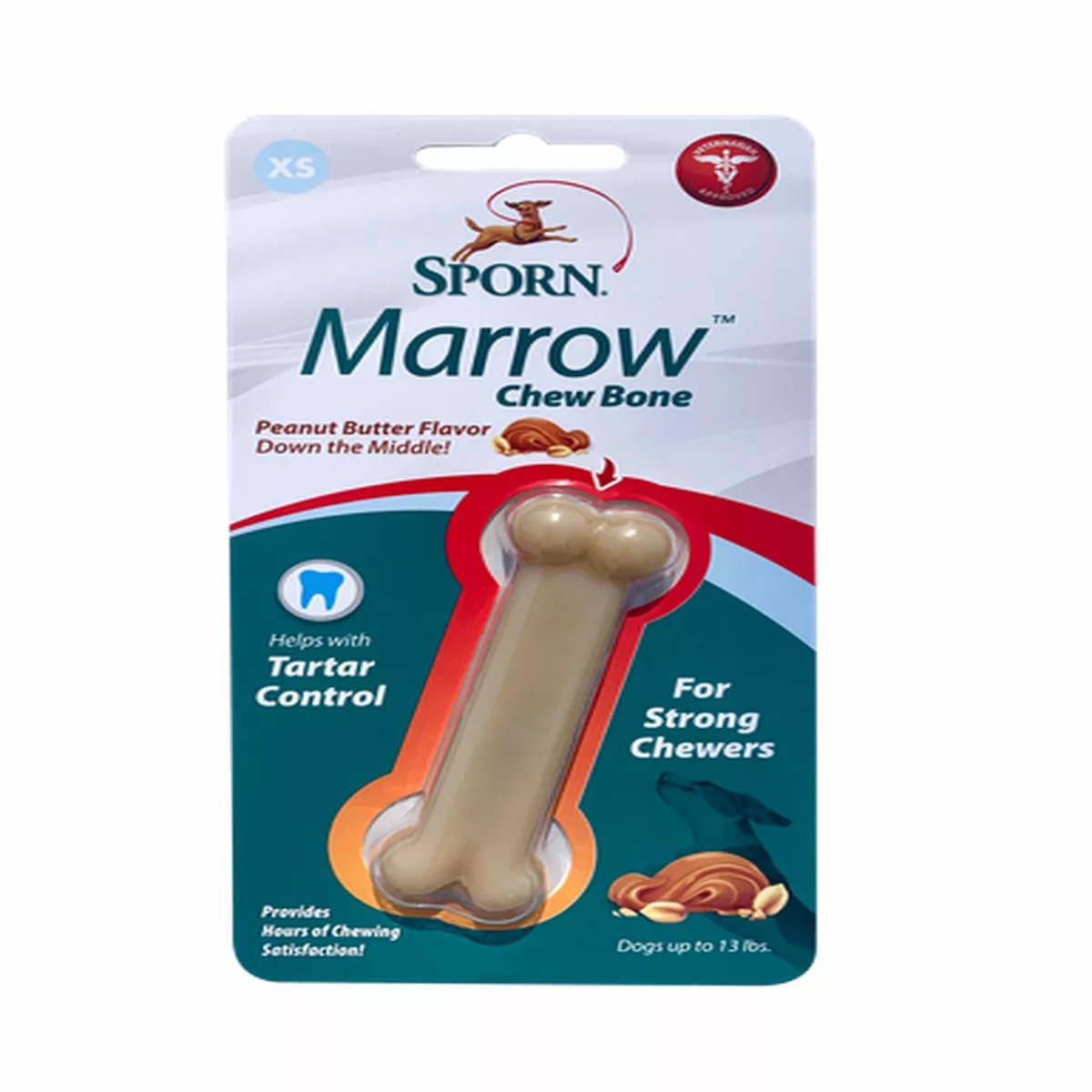 Sporn Durable Marrow Chew Bone Peanut Butter