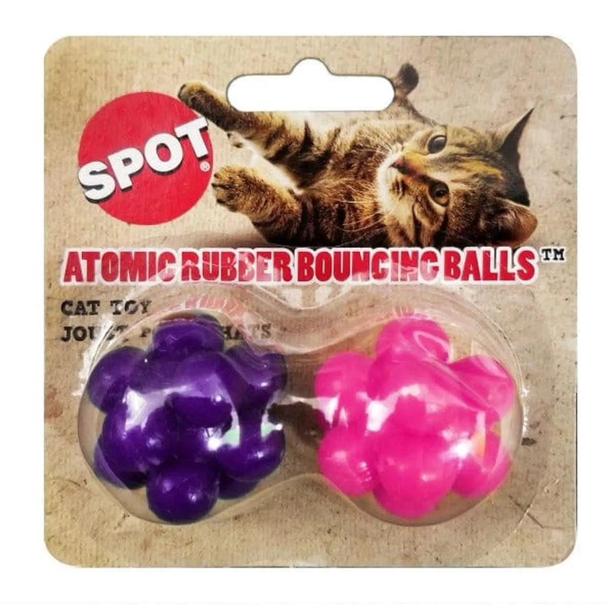 Spot Atomic Bouncing Balls Cat Toy 2-Pack