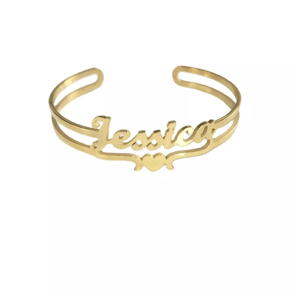 Stainless Steel Bracelet Custom Name Letters
