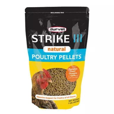 STRIKE III NATURAL POULTRY PELLETS,1lb