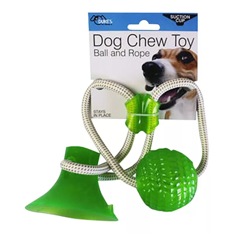 Suction Cup Dog Chew with Ball & Rope Assorted