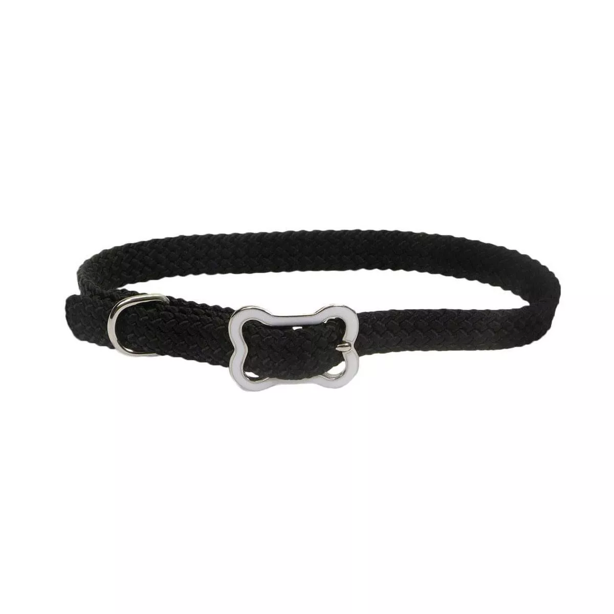 Sunburst Collar with Bone Buckle for Dogs, Black