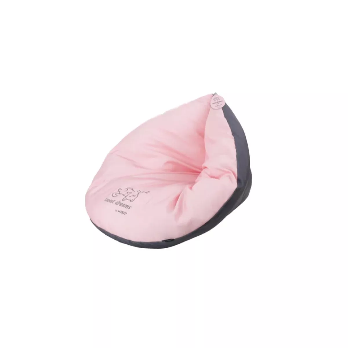 SWEET DREAMS triangle cushion pink&grey