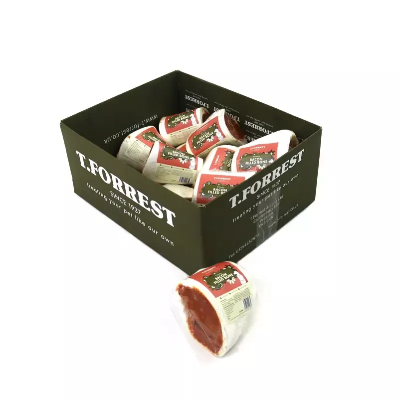 T Forrest Pre Pack Filled Bone 3in – Bacon – 15’s