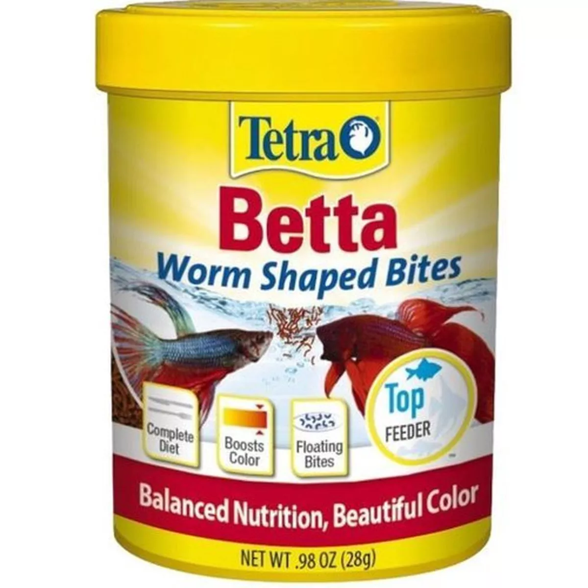 Tetra Betta Worm Shaped Bites, .98 oz.