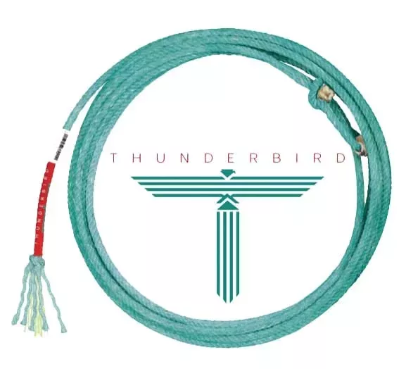 Thunderbird Nylon/Poly Team Ropes – Head & Heel Roping Ropes, Aqua