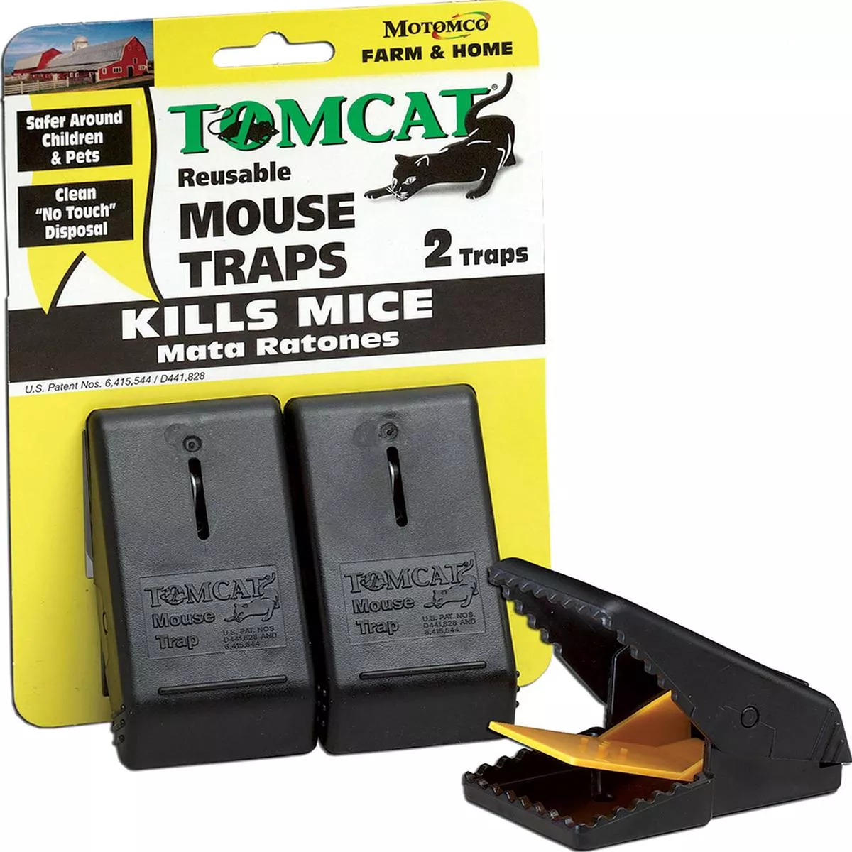 Tomcat Reusable Mouse Traps – BLACK | 2 PK