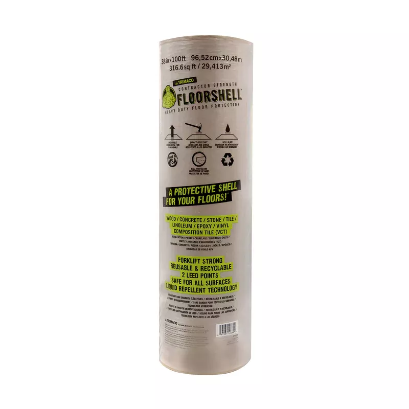Trimaco FloorShell Contractor Strength Recyclable Surface Protection Paper