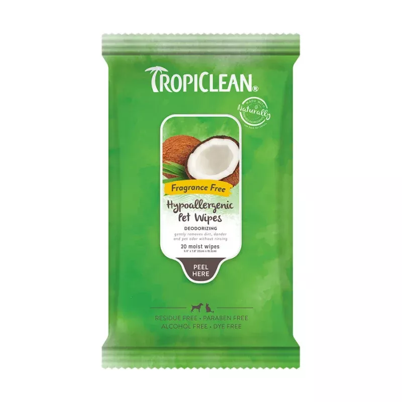 TropiClean Deep Cleaning Wipes for Dogs