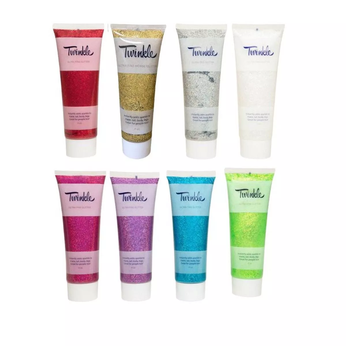 Twinkle Mane & Tail Glitter Gel 4 oz. – White