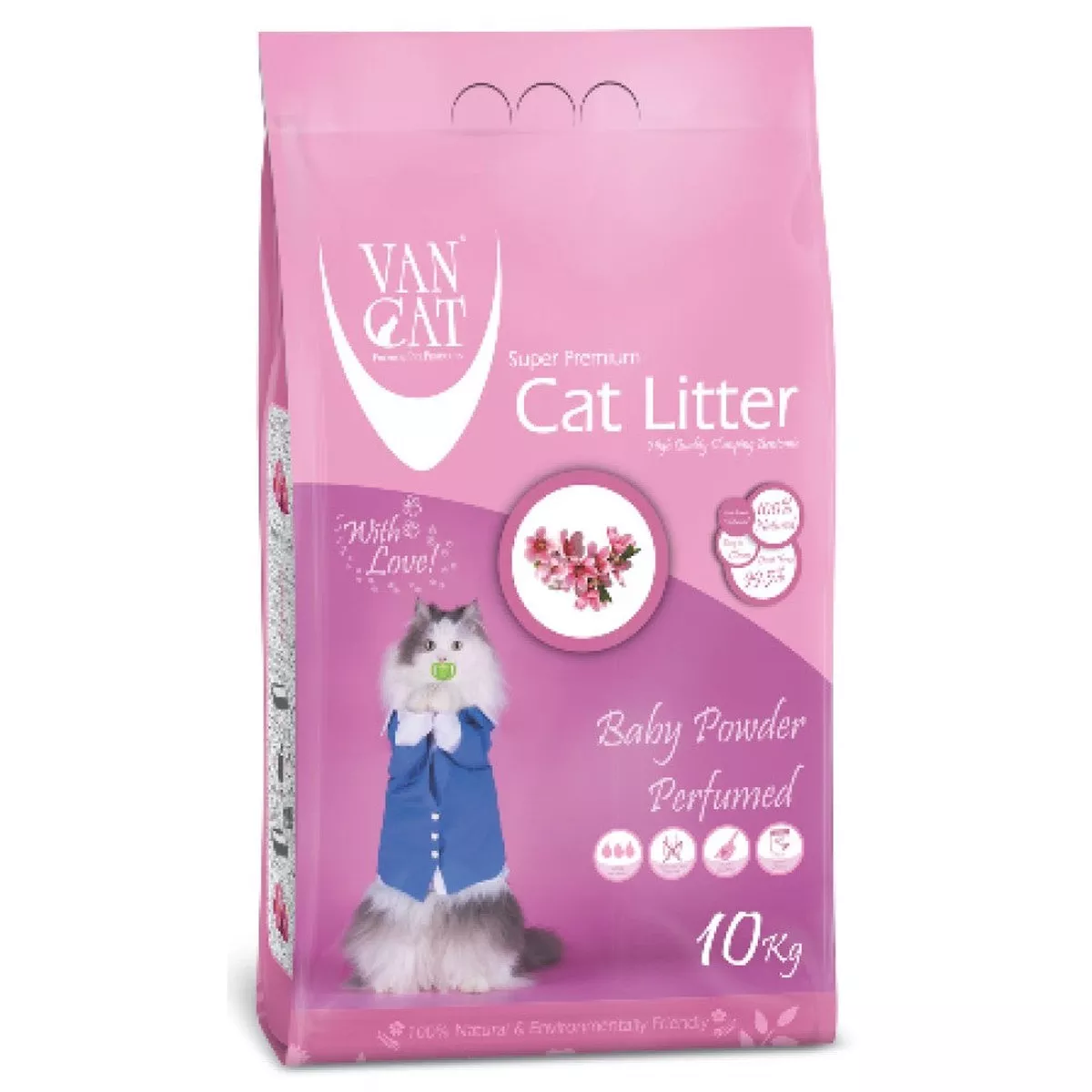 Van Cat Clumping Litter , Baby Powder