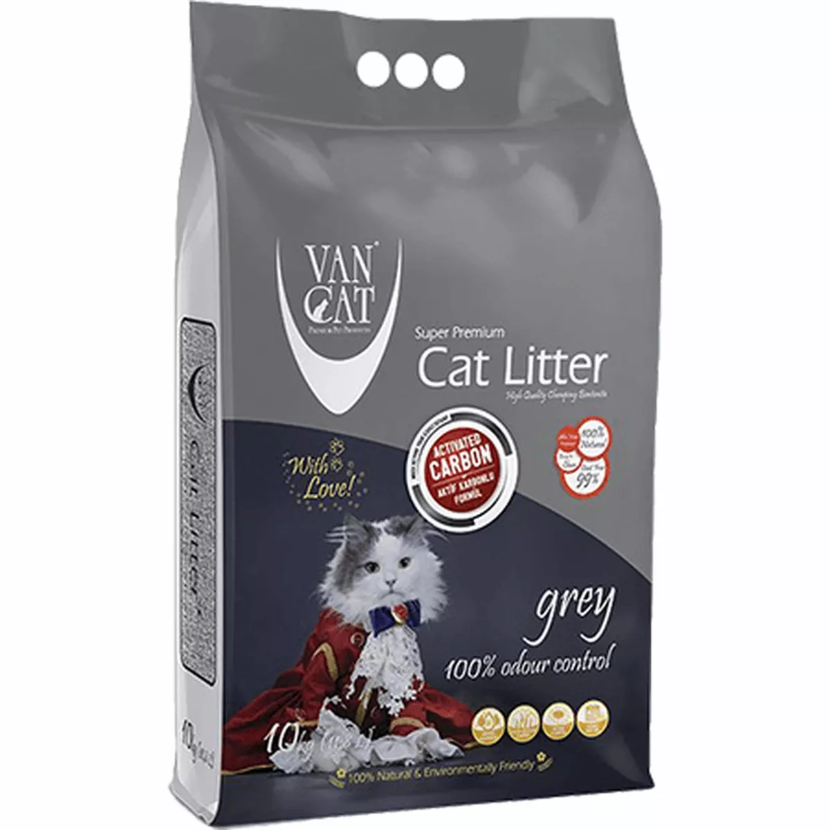 Van Cat Clumping Litter , Grey (activated carbon)