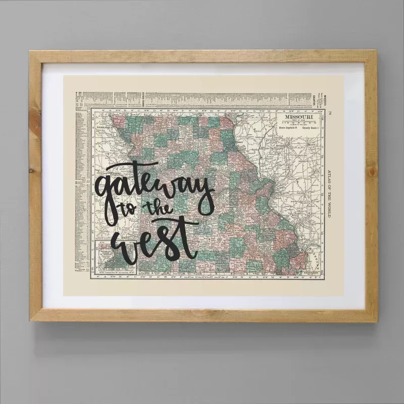 Vintage Missouri State Map Print