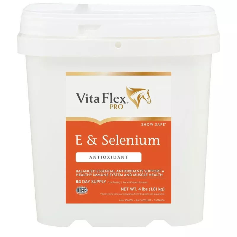 Vita Flex E and Selenium Supplement for Horses, Balanced Essential Antioxidants