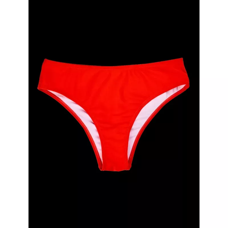 Vivid Red Midwaist Bikini Briefs
