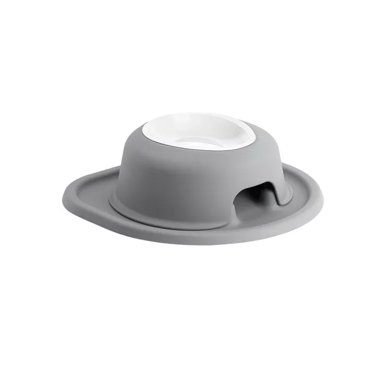 WeatherTech Single High Pet Feeding System, Plastic Bowl Dark Grey