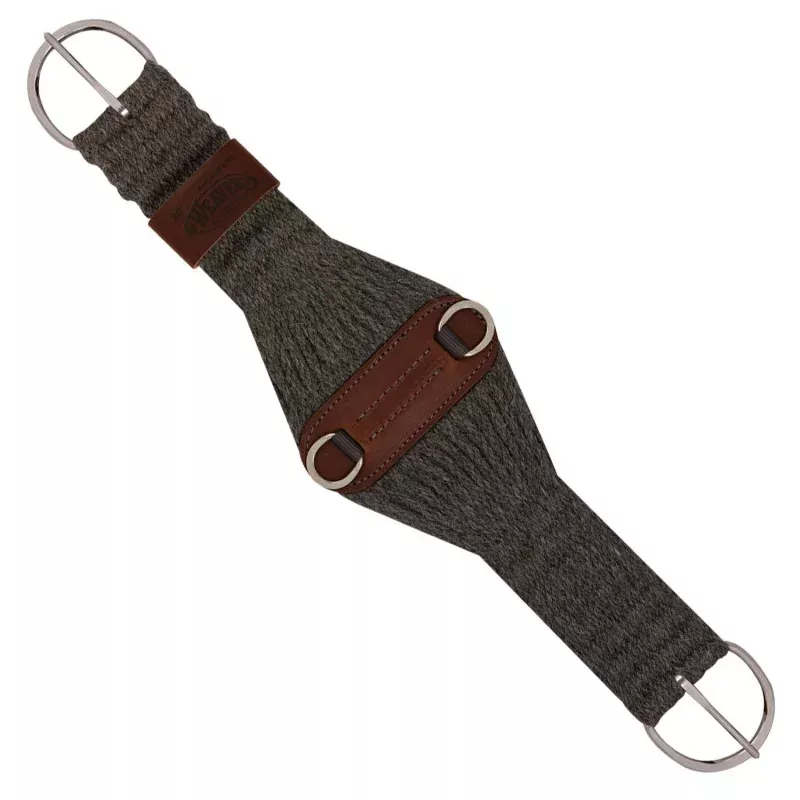 Weaver 100% Alpaca Roper Flat Cord Cinch Gray