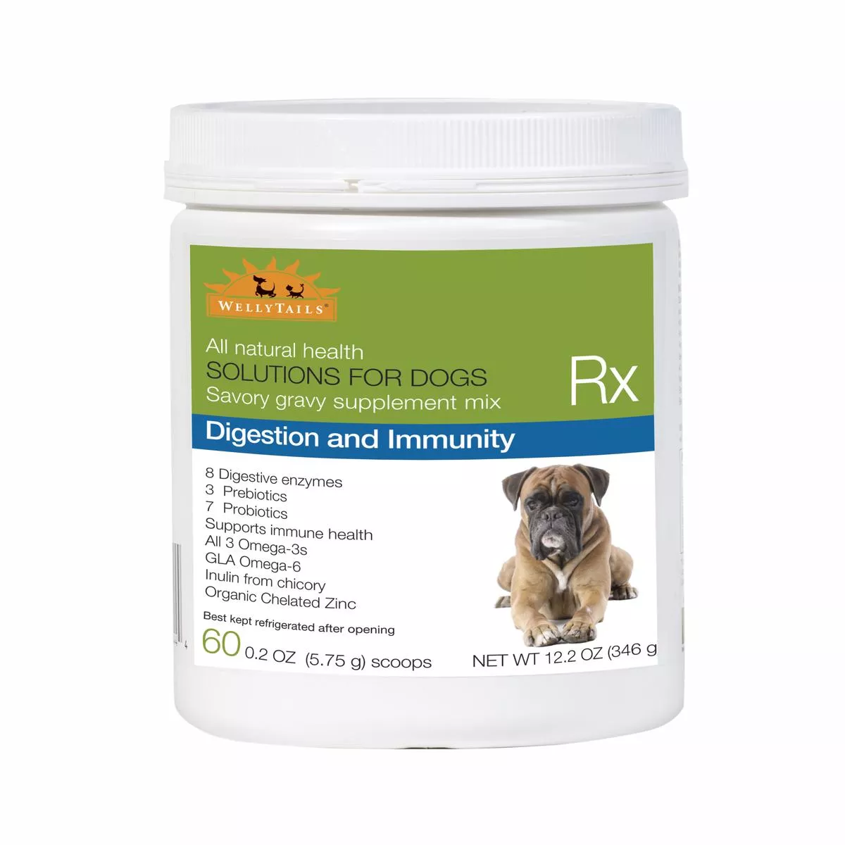 WellyTailsDigestion & Immunity Dog Supplement, 345-gram