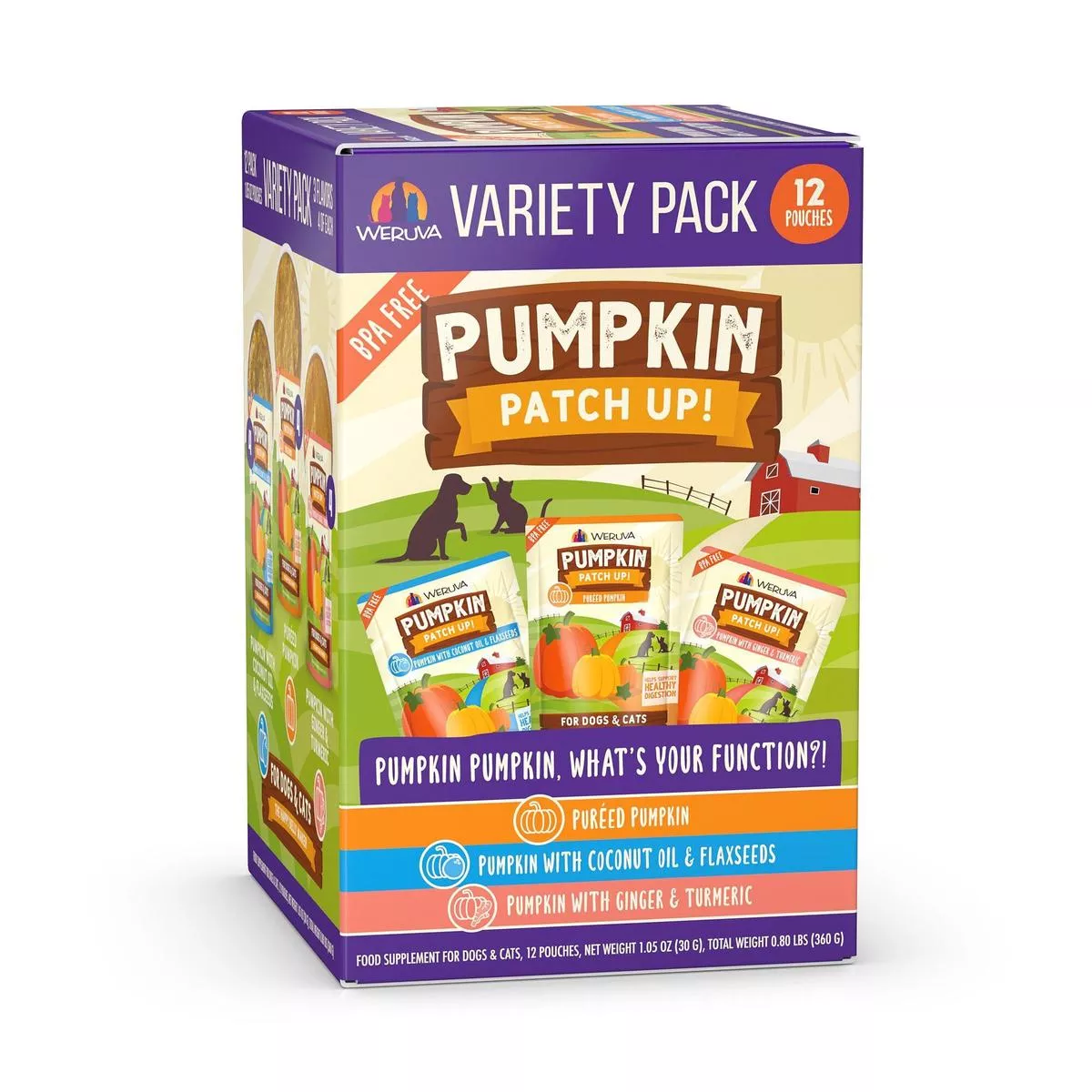 Weruva Pumpkin Patch Up Pumpkin Pumpkin, What’s Your Function?! Variety Pack Dog & Cat Supplement