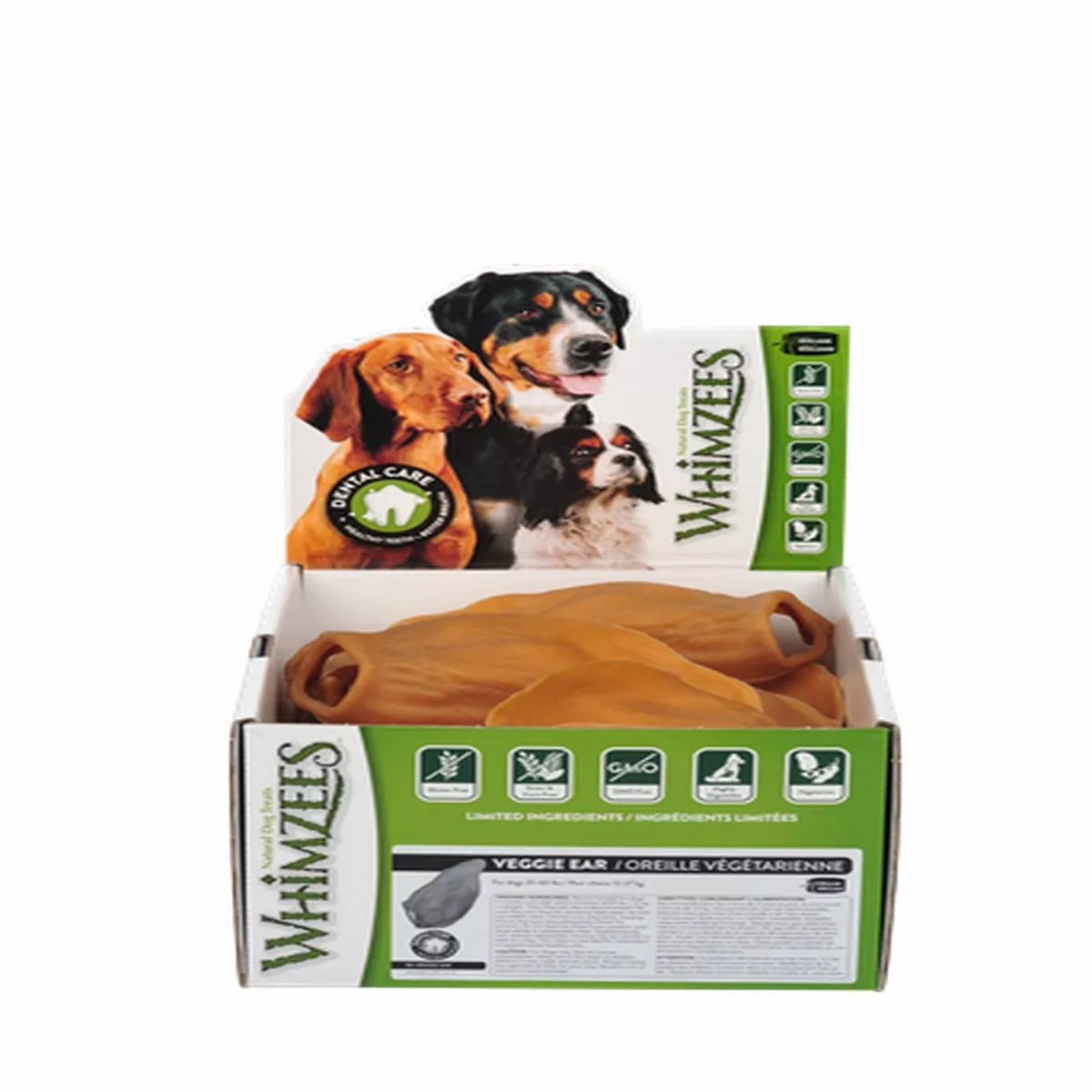 Whimzees Veggie Ears Bulk Box