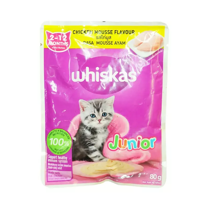 Whiskas Cat Food Chicken Mousse Flavour Junior