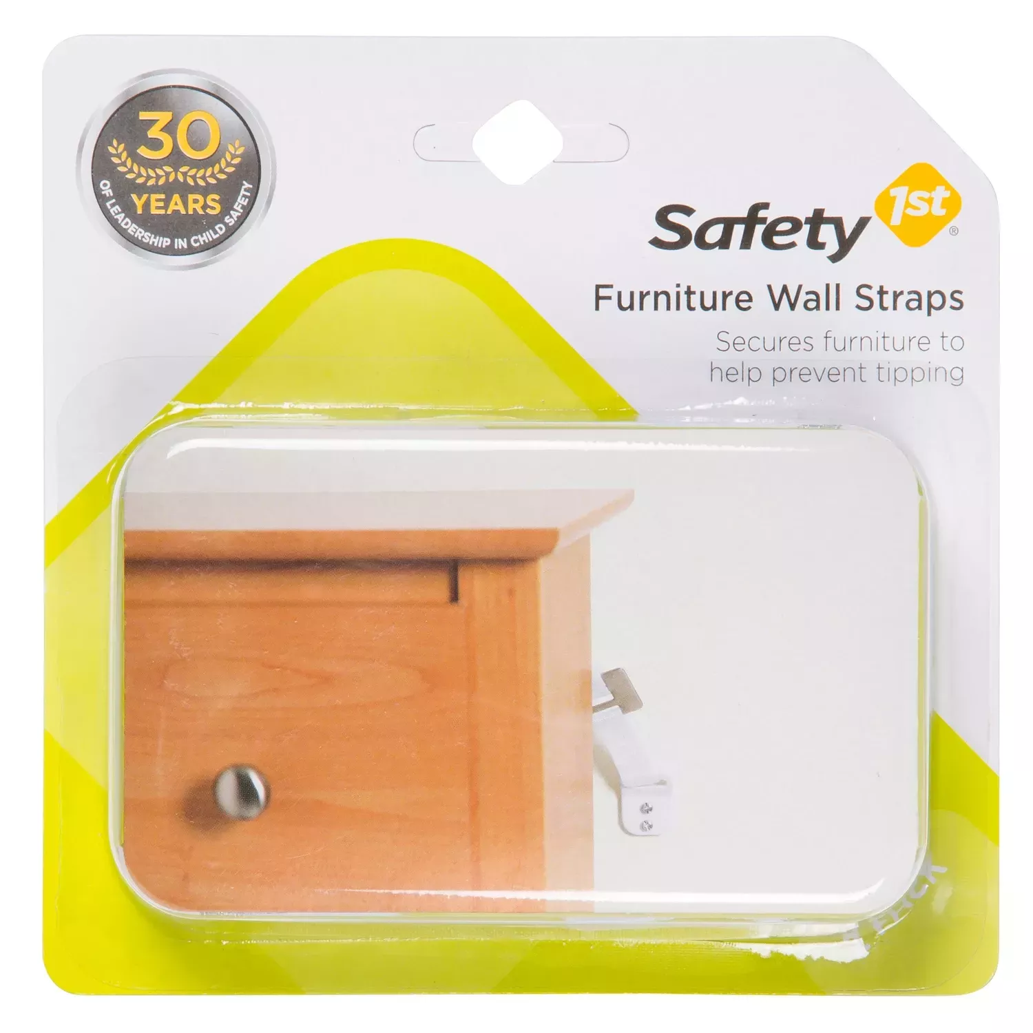 White Plastic Wall Straps 2 Pk
