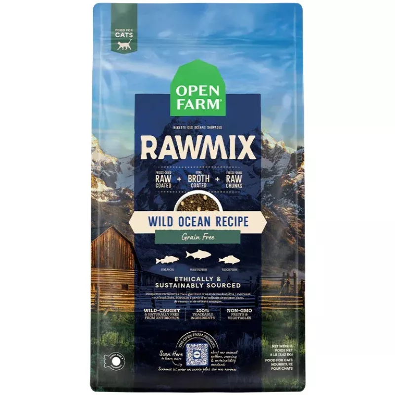 Wild Ocean Grain-Free RawMix Cat Kibble